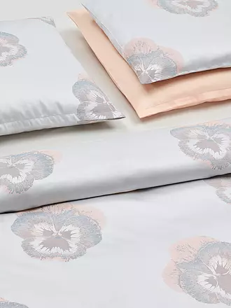 CHRISTIAN FISCHBACHER | Jacquard Kissenbezug Pansy 70x90cm Silber/Rose | 